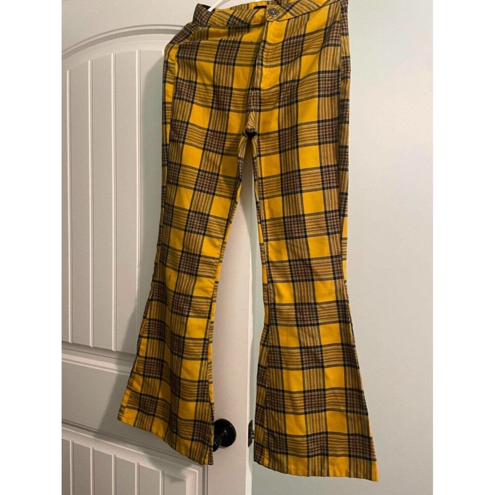 Vintage 90's Bellbottoms, Plaid y2k, Almost Famous Size 1 Retro, Academia